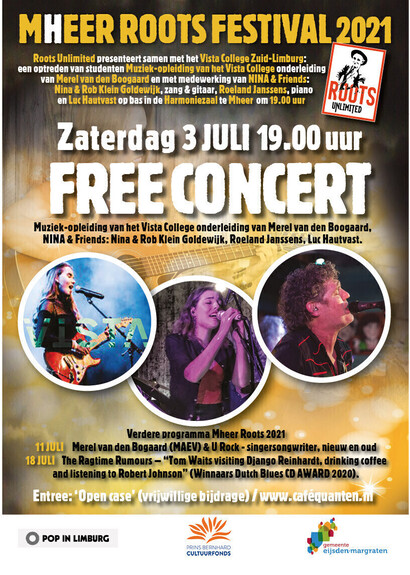 3 juli Talenten Concert café Quanten in Mheer 