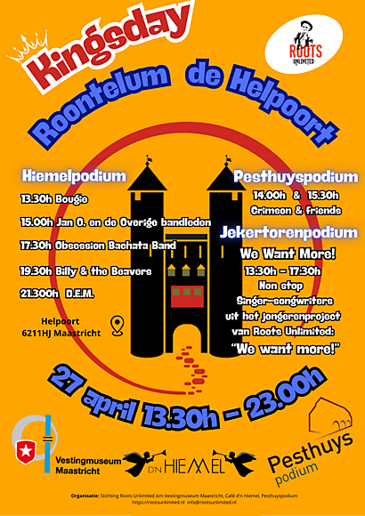 27 april: Kingsday Roontelum de Helpoort