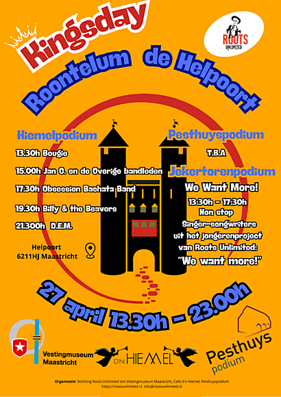 27 april: Kingsday Roontelum de Helpoort