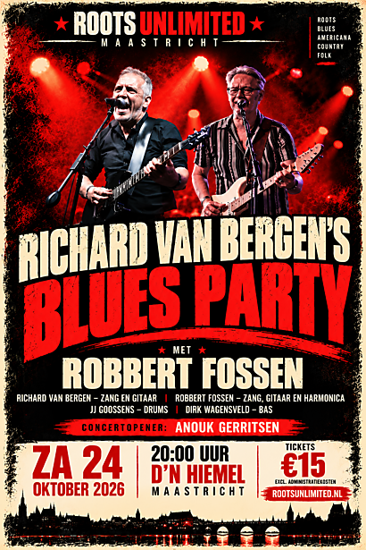 24 oktober D'n Hiemel: RICHARD VAN BERGEN'S BLUES PARTY