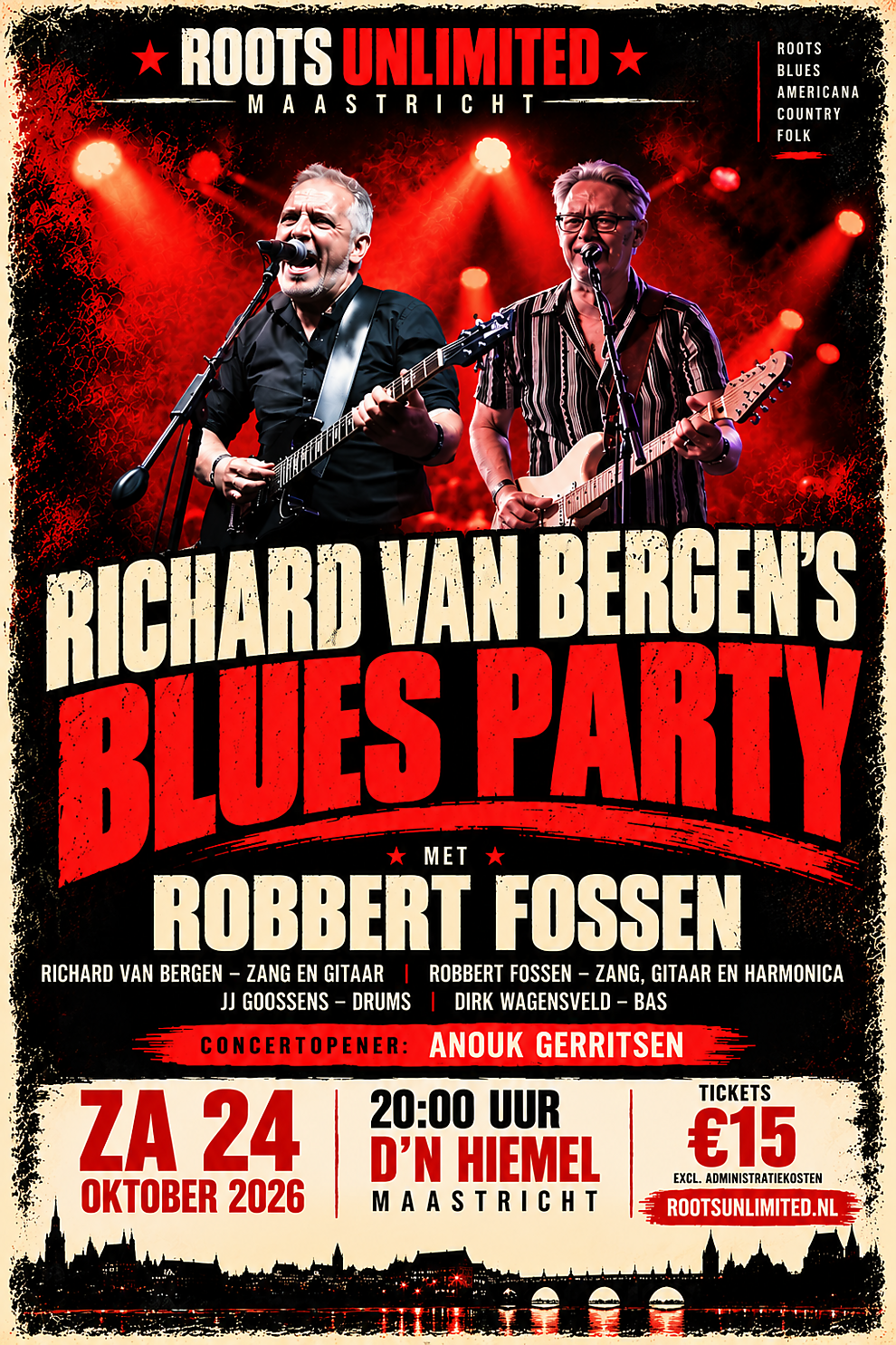 24 oktober D'n Hiemel: RICHARD VAN BERGEN'S BLUES PARTY