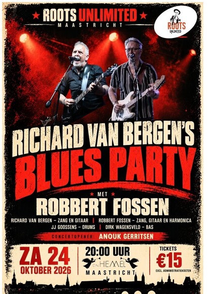 24 oktober D'n Hiemel: RICHARD VAN BERGEN'S BLUES PARTY